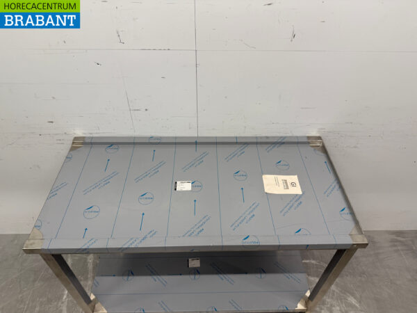 Edelstahl Entwässerungstisch T.B.V. Schiebespülmaschine 120 cm Horeca – Bild 4