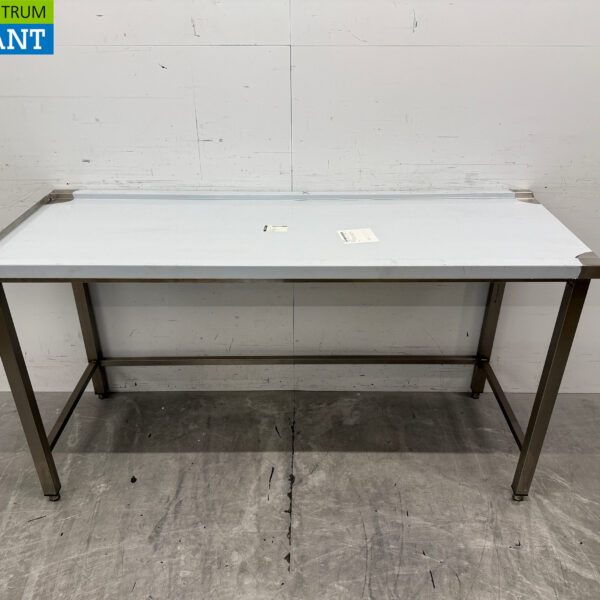 Edelstahl Abtropftisch für Durchschubspülmaschine 160 cm Horeca