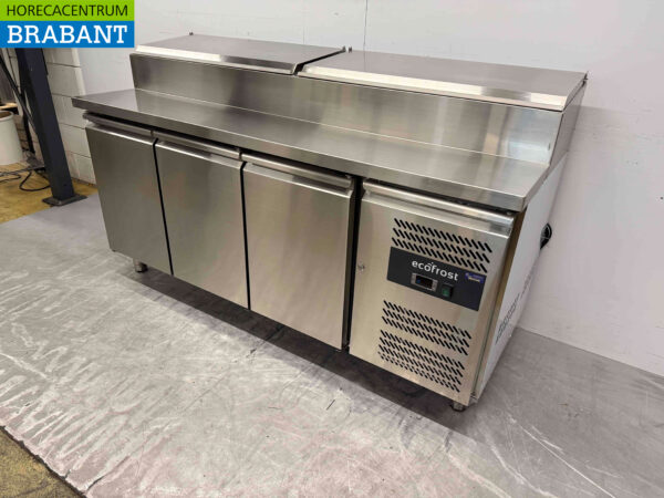 Edelstahl EcoFrost Saladette 3 Türen 179,5 cm 230V Horeca – Bild 2