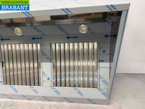 Edelstahl-Dunstabzugshaube mit Lamellenfiltern Premium-line 250 cm Box-Modell Box-Modell Horeca – Bild 4
