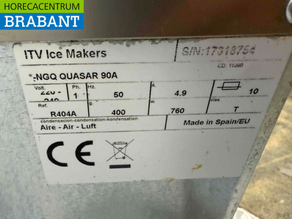 Edelstahl ITV Eiswürfelmaschine 75 kg pro Tag 37 kg Bunker 230V Horeca – Bild 6