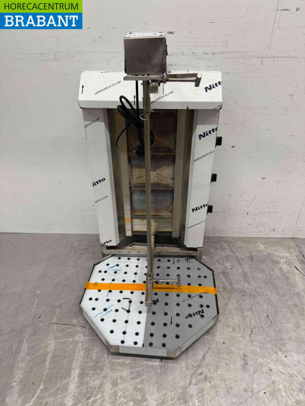 Edelstahl Combisteel Gyros Grill Dönergrill 3 Brenner Motor über Gas Catering