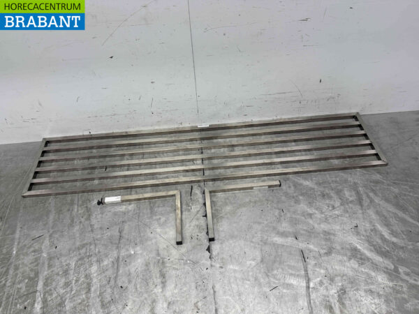 Edelstahl Pfannenständer Wandregal 190 x 40 cm Horeca