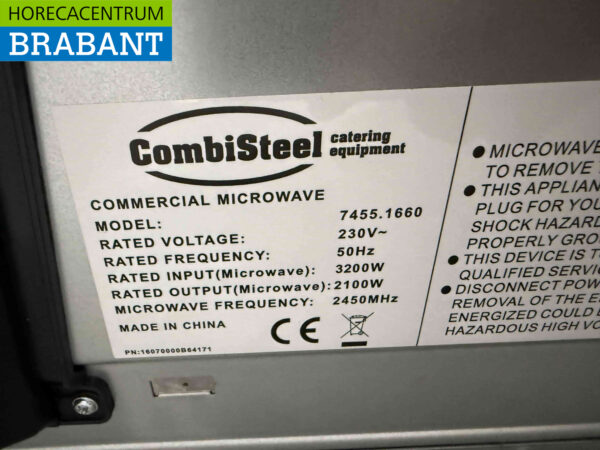 Edelstahl Combisteel Mikrowelle 2100 Watt 230V Horeca – Bild 5