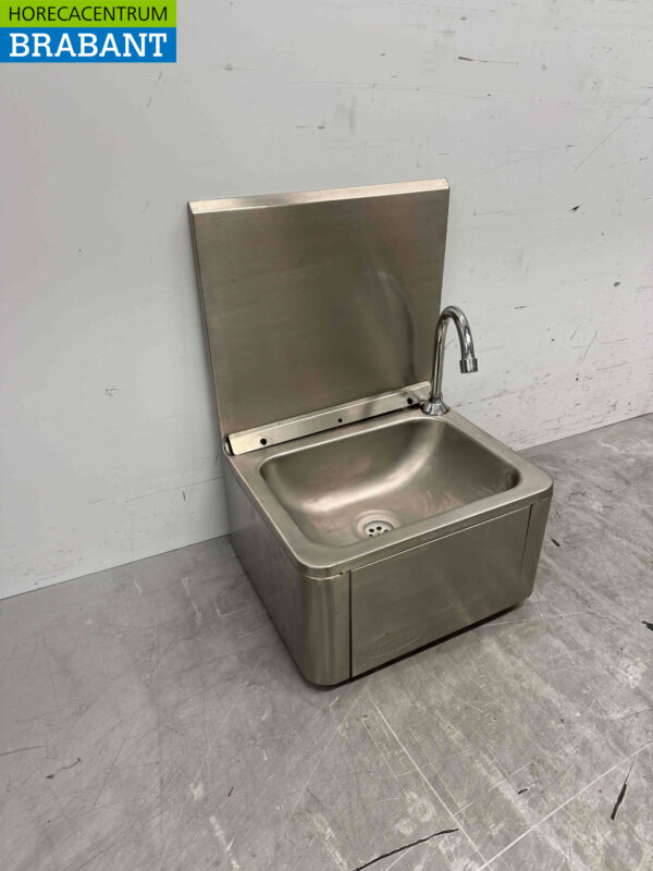 Combisteel-Spülbecken aus Edelstahl mit Kniehebel Horeca – Bild 2
