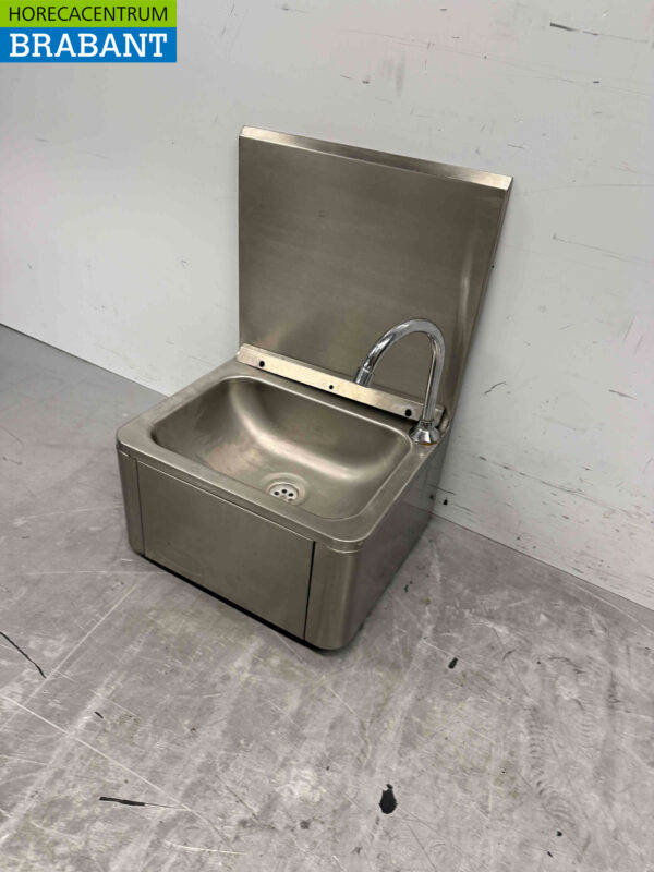 Combisteel-Spülbecken aus Edelstahl mit Kniehebel Horeca – Bild 3