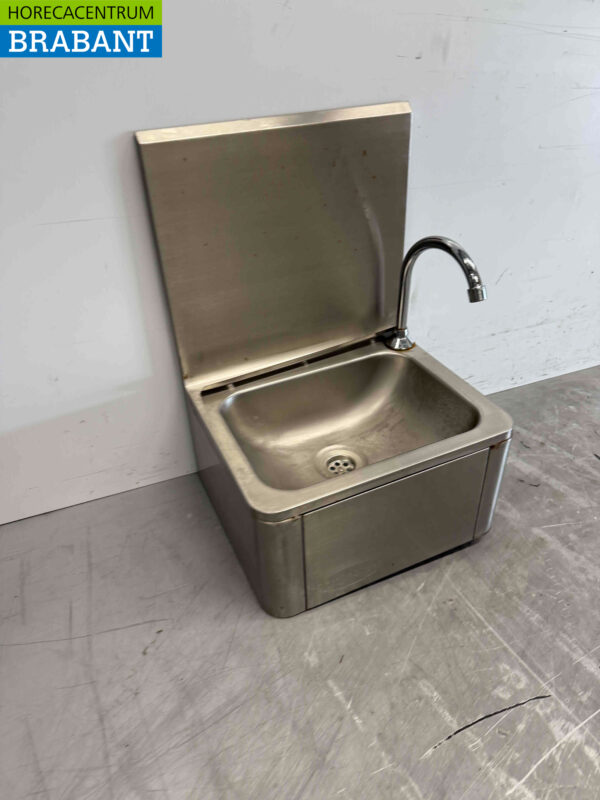 Combisteel-Spülbecken aus Edelstahl mit Kniehebel Horeca – Bild 2