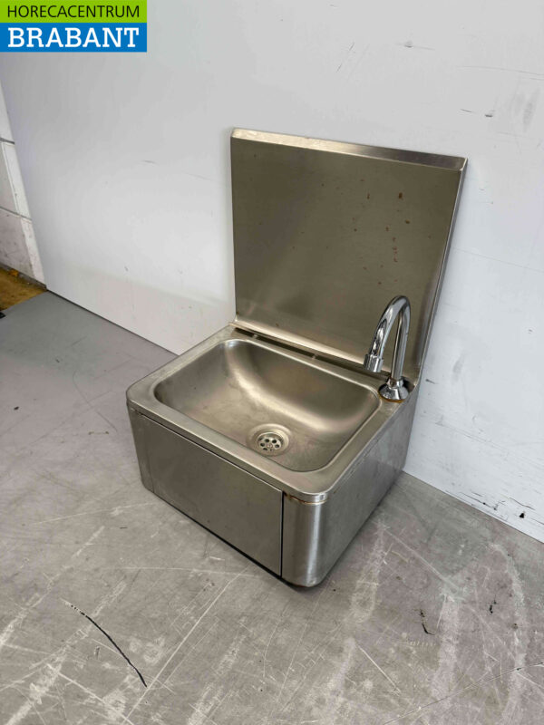 Combisteel-Spülbecken aus Edelstahl mit Kniehebel Horeca – Bild 3