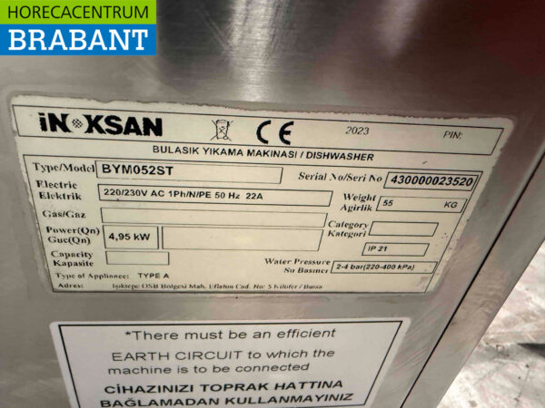 Edelstahl Inoksan Geschirrspüler mit Ablaufpumpe 230V Horeca – Bild 6