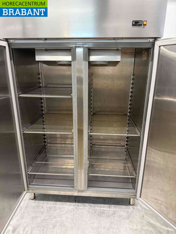 Edelstahl Coreco Doppeltür-Gefrierschrank 1400 Liter 230V Horeca – Bild 4