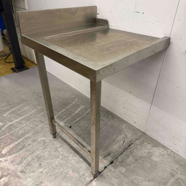 Edelstahl Abtropftisch für Durchschubspülmaschine 70 cm Horeca