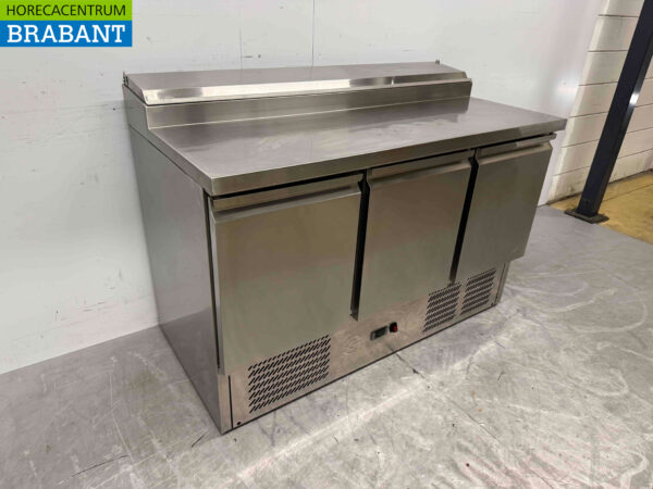 Edelstahl Saladette 3 Türen 137 cm 230V Horeca – Bild 3