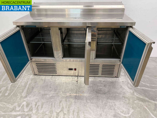 Edelstahl Saladette 3 Türen 137 cm 230V Horeca – Bild 5