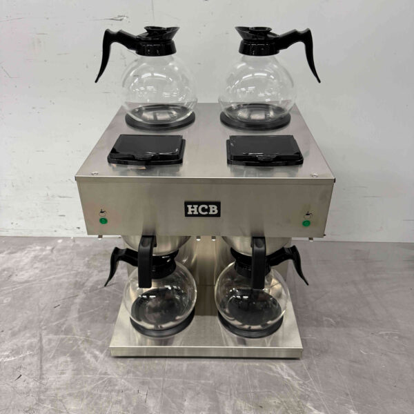 Edelstahl HCB Doppel-Kaffeemaschine Kaffeemaschine 2 x 1,8 Liter 230V Horeca