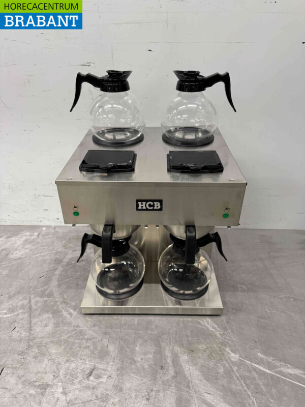 Edelstahl HCB Doppel-Kaffeemaschine Kaffeemaschine 2 x 1,8 Liter 230V Horeca