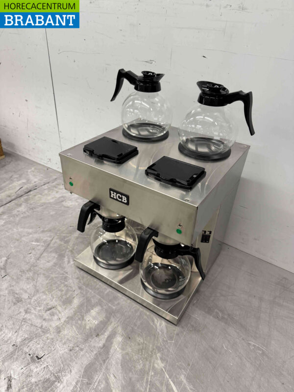 Edelstahl HCB Doppel-Kaffeemaschine Kaffeemaschine 2 x 1,8 Liter 230V Horeca – Bild 3