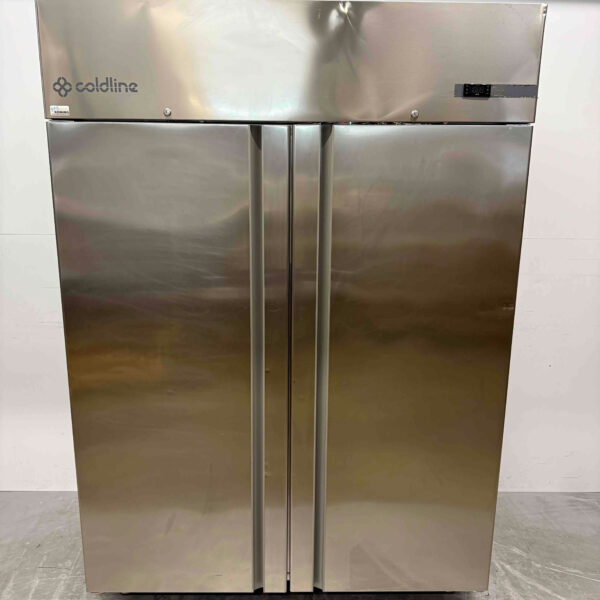 Edelstahl Coldline Doppeltür-Gefrierschrank 1400 Liter 230V Horeca