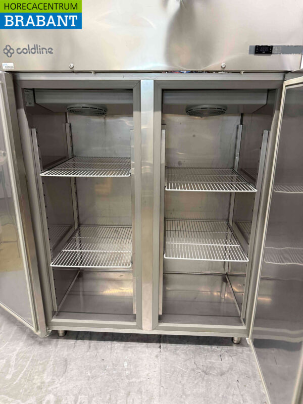 Edelstahl Coldline Doppeltür-Gefrierschrank 1400 Liter 230V Horeca – Bild 4