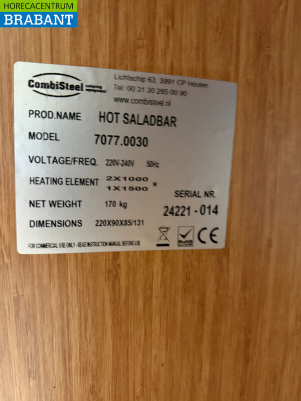 Combisteel Mobile Heißpuffer Bain Marie 6 x 1/1 GN 230V Horeca – Bild 5