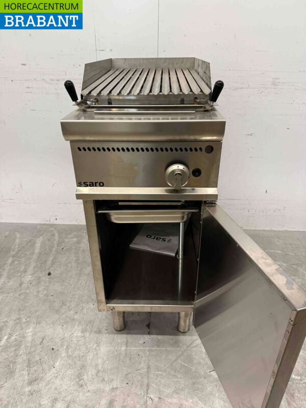 Saro / Casta Lavagrill Grill aus Edelstahl 40 cm GAS Horeca – Bild 3