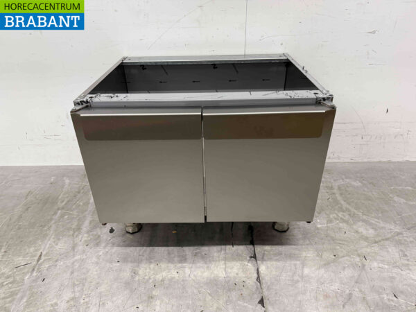 Sockel aus Edelstahl mit 2 Flügeltüren 650 Serie 70 cm Horeca
