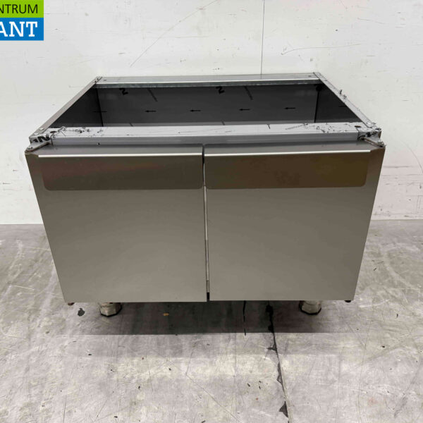 Sockel aus Edelstahl mit 2 Flügeltüren 650 Serie 70 cm Horeca
