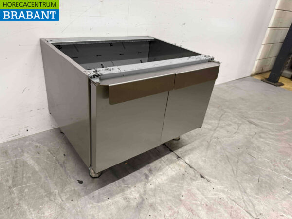 Sockel aus Edelstahl mit 2 Flügeltüren 650 Serie 70 cm Horeca – Bild 3