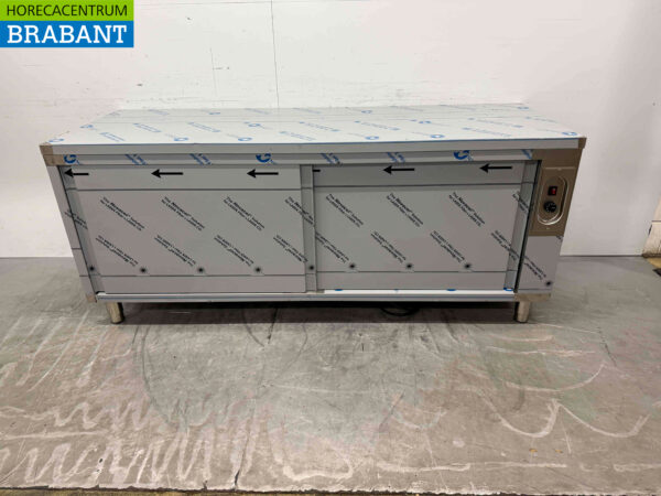 Combisteel Regalwärmeschrank aus Edelstahl 2 Schiebetüren 200 cm Horeca