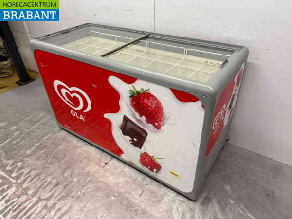 AHT Freezer Ladengefrierschrank mit Glasschiebedeckel 364 Liter 230V Horeca – Bild 4