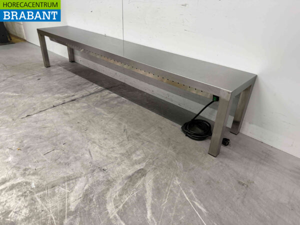 Edelstahl-Wärmebrücke Beheizte Etagere 180 cm Horeca – Bild 2