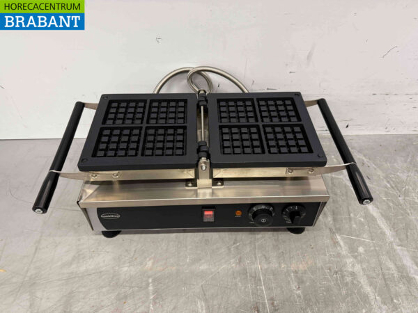 Combisteel Edelstahl Kippwaffeleisen mit Zeitschaltuhr 230V Horeca