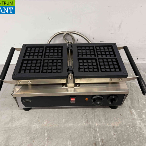 Combisteel Edelstahl Kippwaffeleisen mit Zeitschaltuhr 230V Horeca