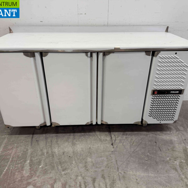 Edelstahl Polar Gekühlte Werkbank 3 Türen 163 cm 230V Horeca