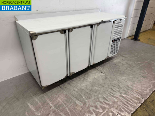 Edelstahl Polar Gekühlte Werkbank 3 Türen 163 cm 230V Horeca – Bild 3