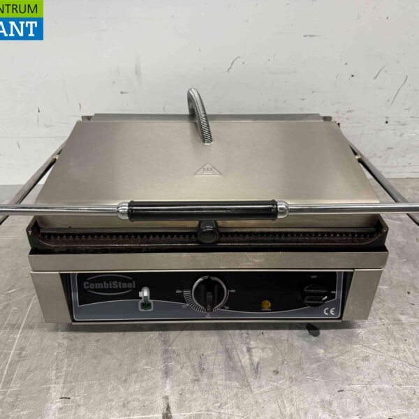 Combisteel Kontaktgrill aus Edelstahl Paninigrill Grill Ribbel 230V Horeca