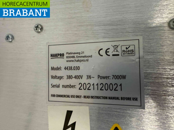 Edelstahl Einbau-Induktionskochfeld mit 2 Brennern 7 kW 400V Horeca – Bild 5