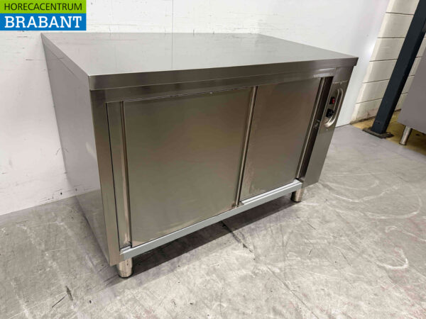 Edelstahl Combisteel Regalwärmeschrank Durchgang 2 x 2 Schiebetüren 120 cm Horeca – Bild 3