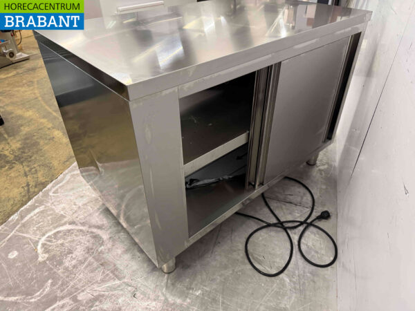 Edelstahl Combisteel Regalwärmeschrank Durchgang 2 x 2 Schiebetüren 120 cm Horeca – Bild 6