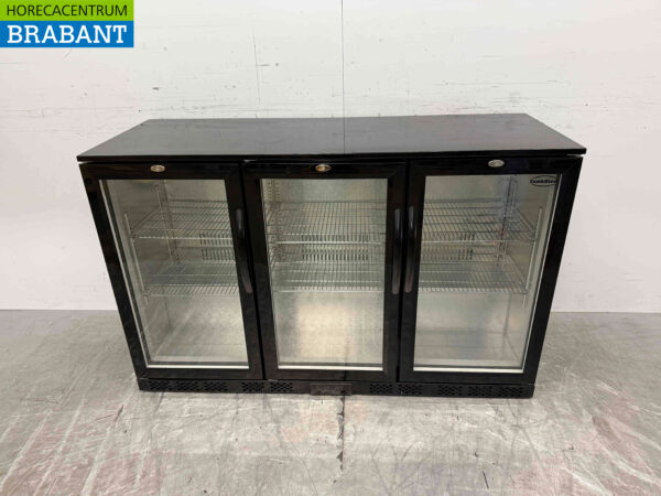 Combisteel Backbar Bar Cooler 3 Glasschiebetüren 320 Liter 135 cm 230V Horeca