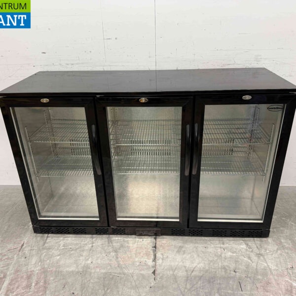 Combisteel Backbar Bar Cooler 3 Glasschiebetüren 320 Liter 135 cm 230V Horeca