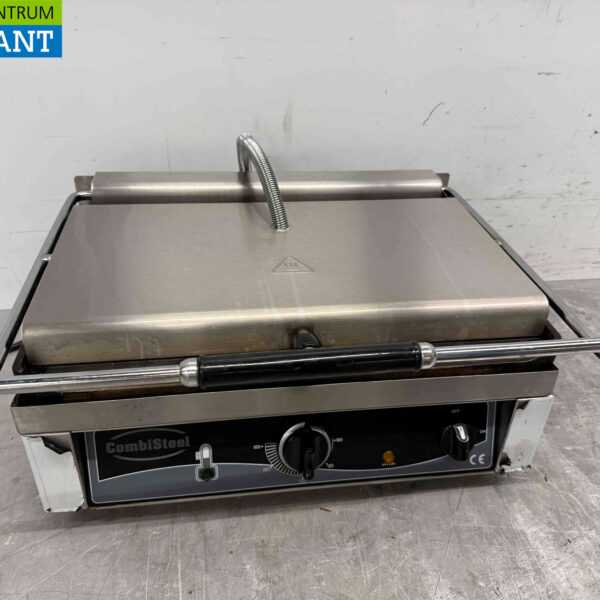 Combisteel Kontaktgrill aus Edelstahl Paninigrill Grill Ribbel 230V Horeca
