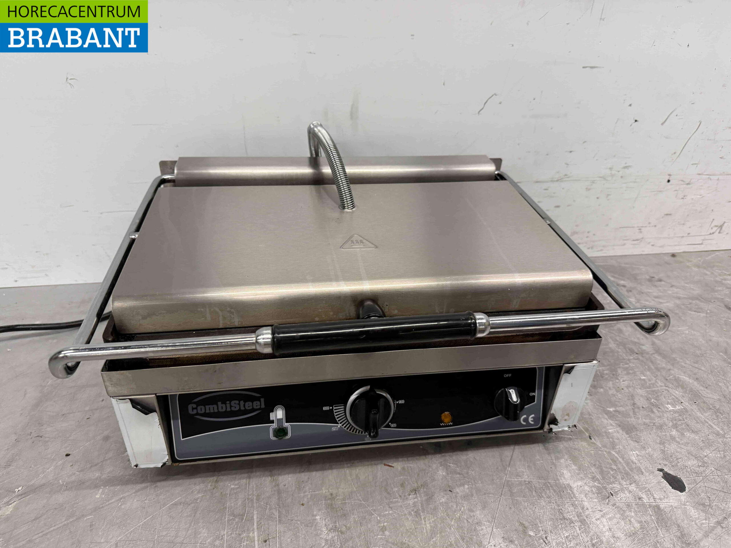 Combisteel Kontaktgrill aus Edelstahl Paninigrill Grill Ribbel 230V Horeca