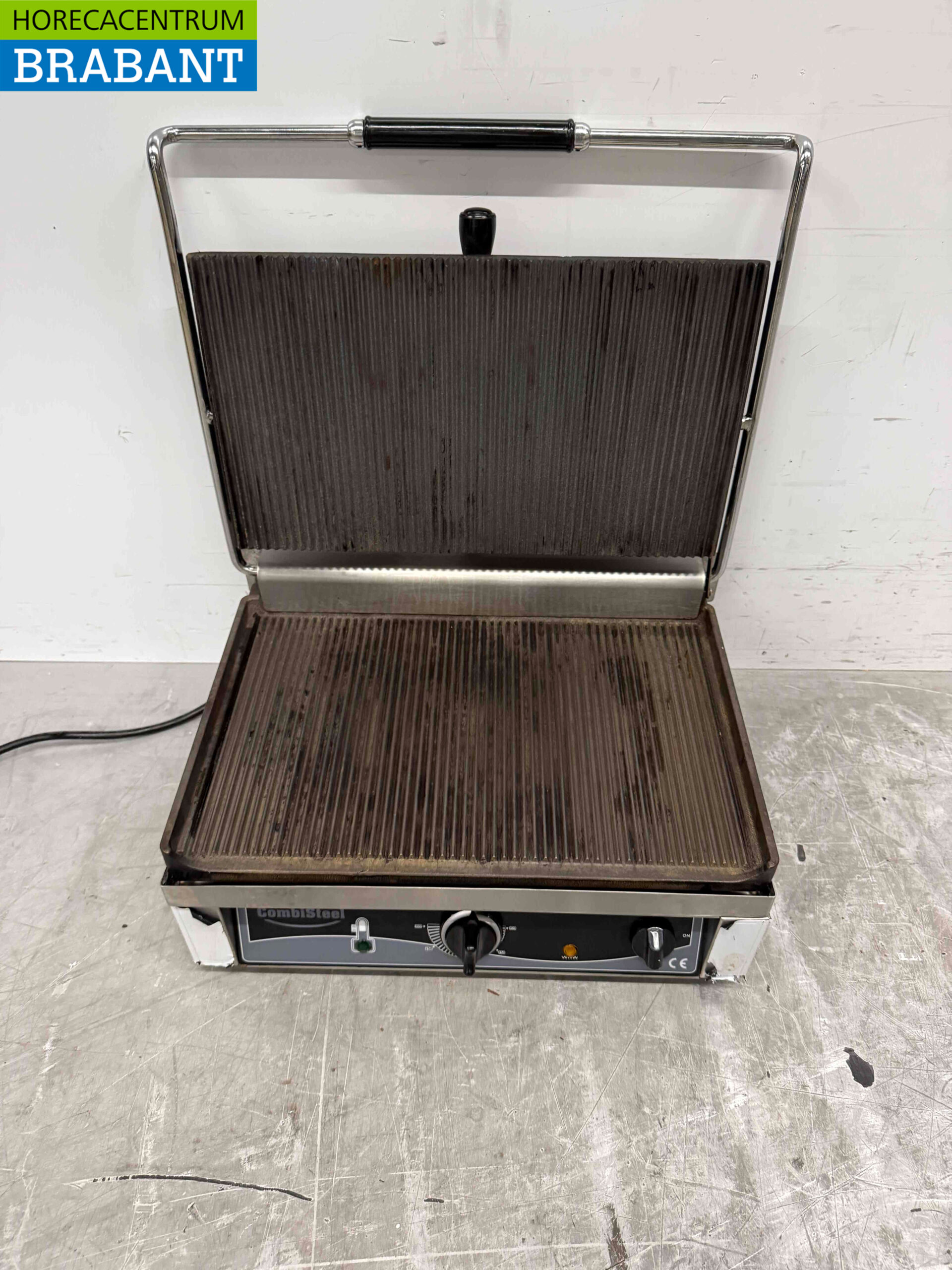 Combisteel Kontaktgrill aus Edelstahl Paninigrill Grill Ribbel 230V Horeca – Bild 4