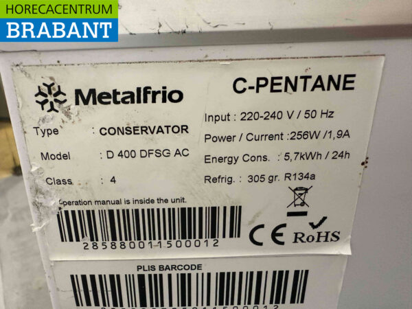 Metalfrio Gefrierschrank Gefrierschrank mit Glasschiebedeckel 391 Liter 230V Horeca – Bild 5