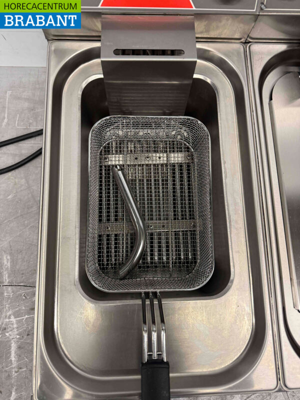 Edelstahl-Doppelfritteuse Frittieren 2 x 12 Liter 400V Catering – Bild 5