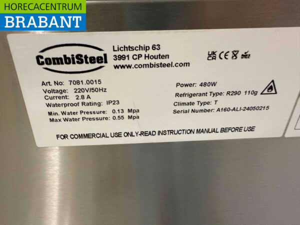 Edelstahl Combisteel Eiswürfelmaschine Eiswürfelmaschine 73 kg p/d 230V Horeca – Bild 5