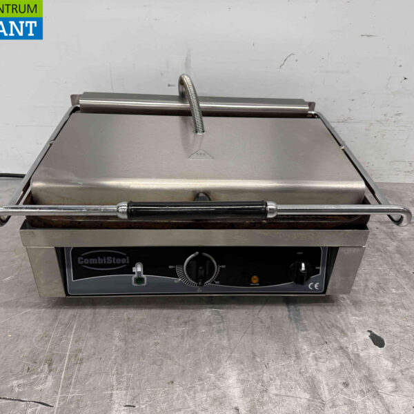 Combisteel Kontaktgrill aus Edelstahl Paninigrill Grill Ribbel 230V Horeca