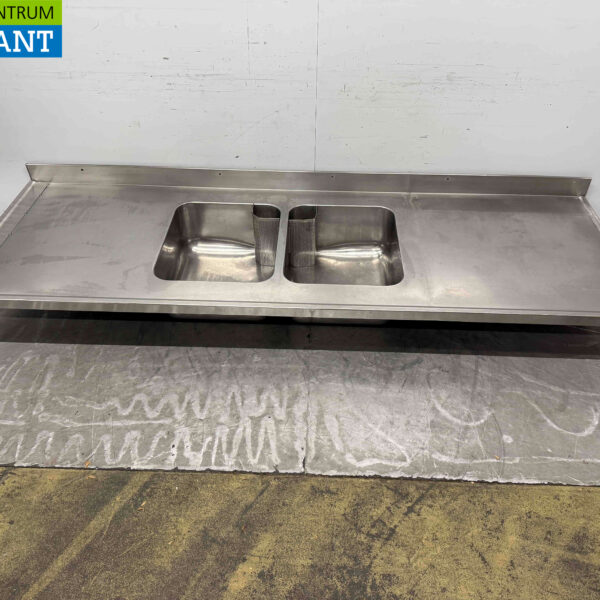 Edelstahl Spüle Blatt Spüle 281 x 90 cm Horeca