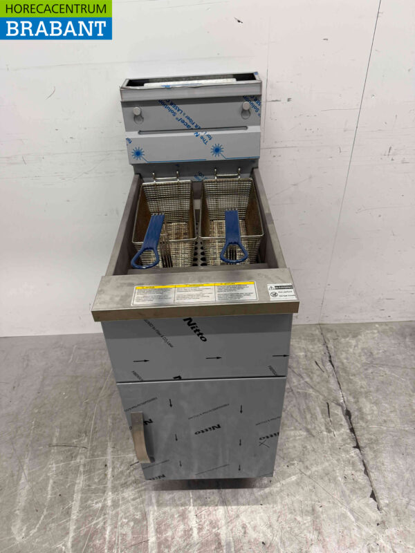 Edelstahl Friteuse Fritteuse 21 Liter GAS Catering – Bild 2