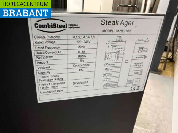 Edelstahl Combisteel Trockenalterschrank 127 Liter 230V Horeca – Bild 6